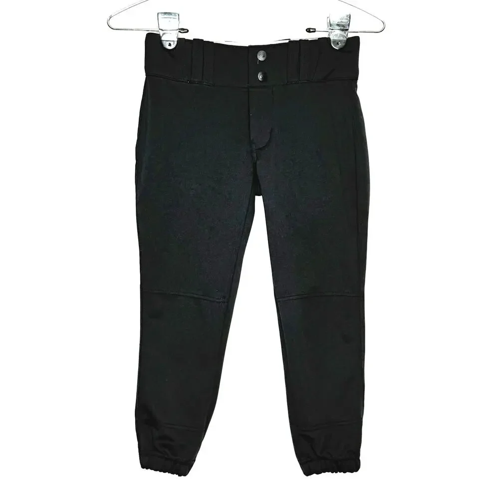 Girls Champro Softball Tournament Pants M Medium Black 3/4 Length Youth Knickers